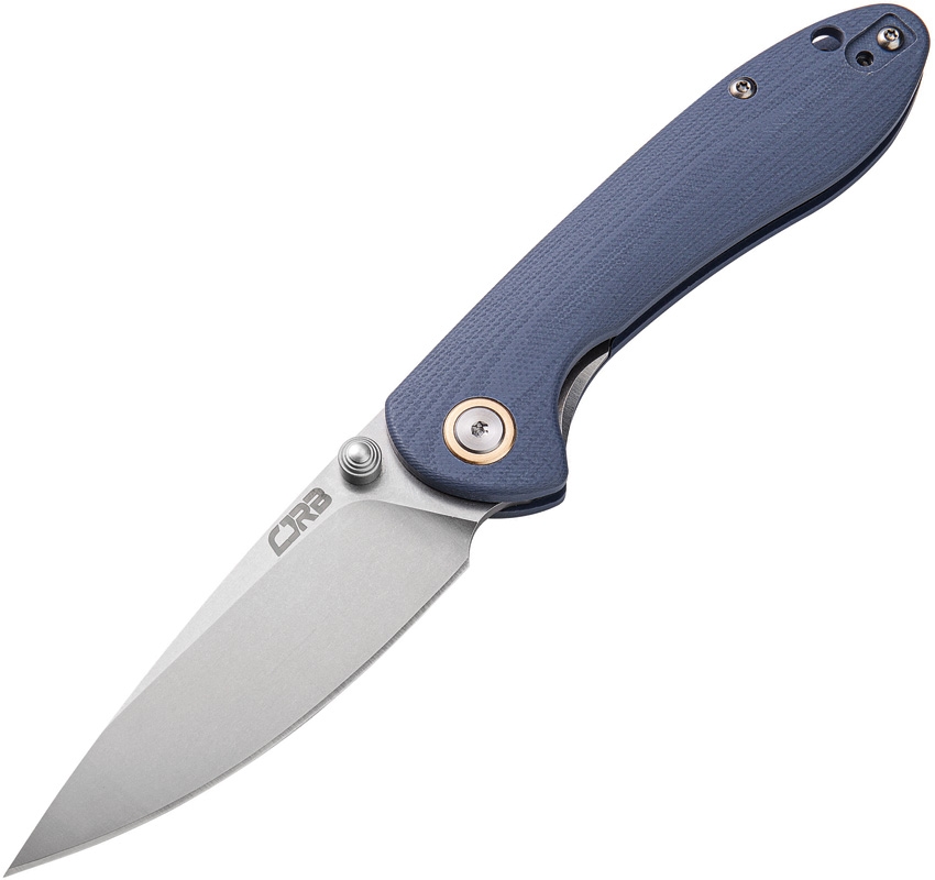 CJRB Cutlery, Small Feldspar Folding Knife 3" , Blue/Grey Handle  - 4