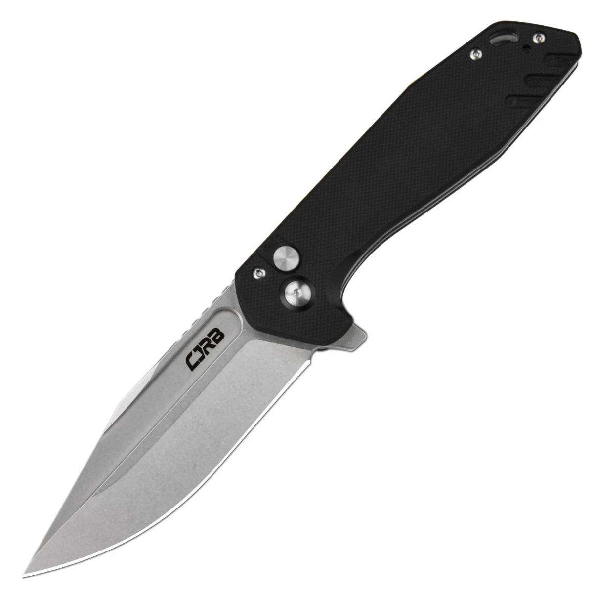 CJRB RIFF, Stonewashed Blade, Black G-10 Handle, J1928