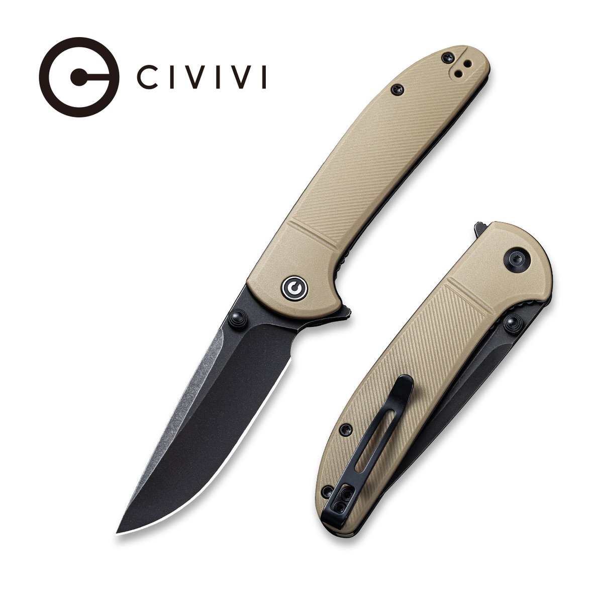 Civivi, Badlands Vagabond Linerlock, Satin blade, Black Handle - 1