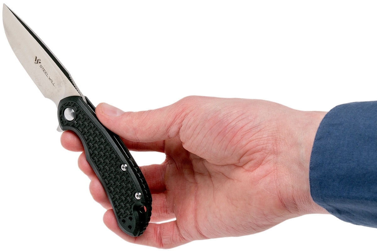 Steel Will Knives, Cutjack Mini, Flipper Knife Black FRN, C22 - 1