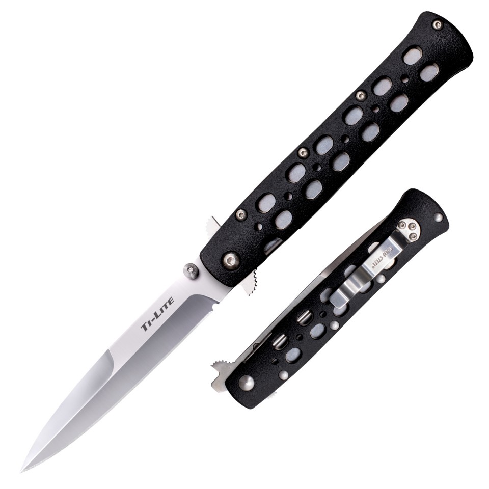 Cold Steel, 4" Ti-Lite Zy-Ex Handle, All Black - 1