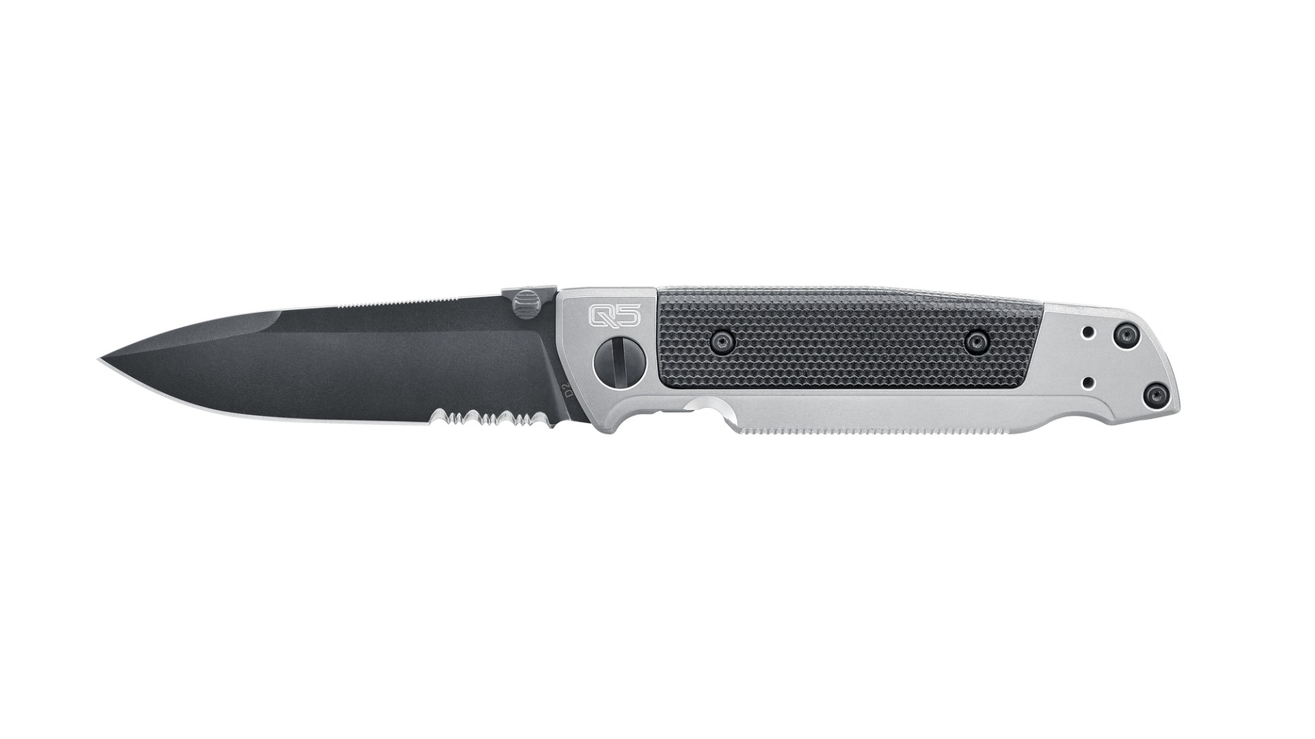 Walther, Q5 Steel Frame Folder Black Serrated - 1