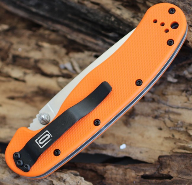 Ontario, RAT-1 , D2-Steel, Satin, Plain, Orange Handle - 3