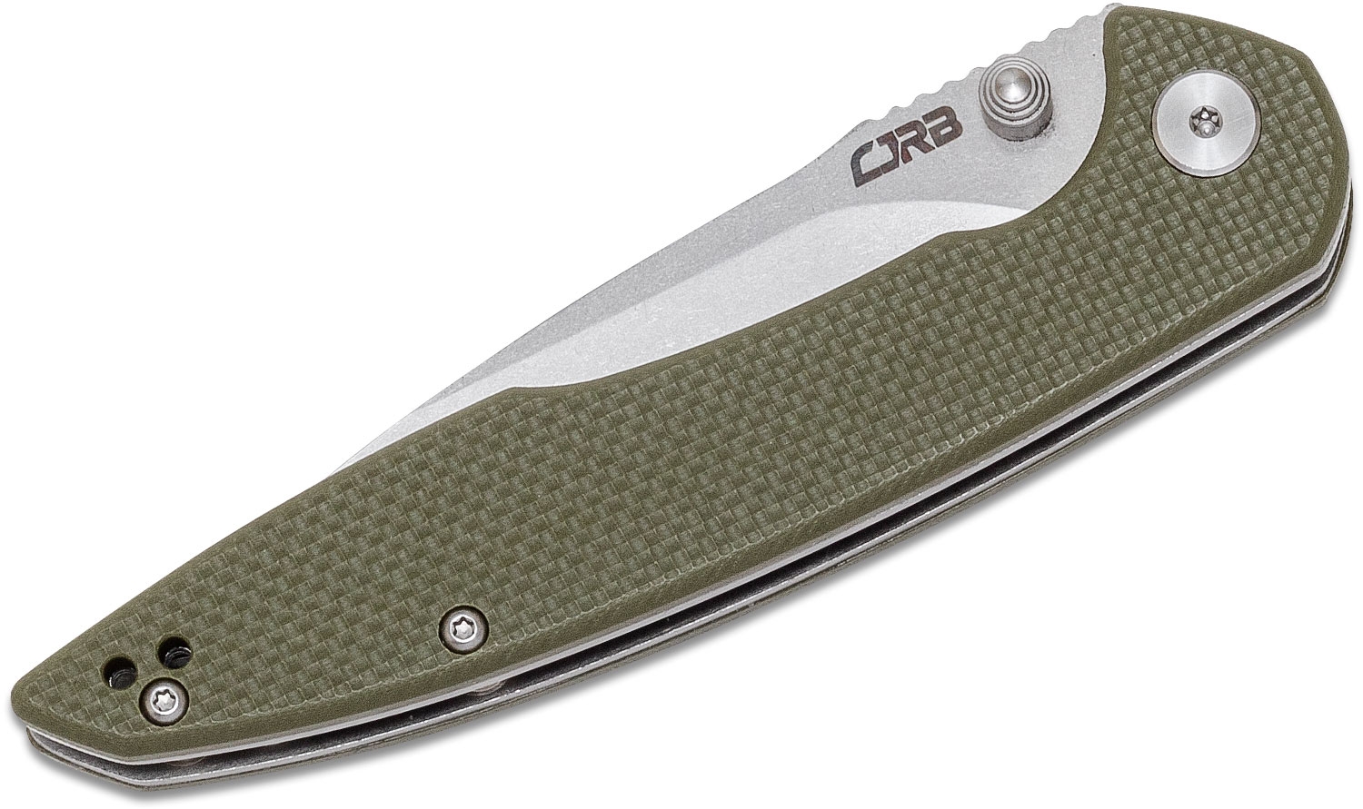 CJRB Cutlery, Centros, Liner Lock Knife Green Flat Handle - 4