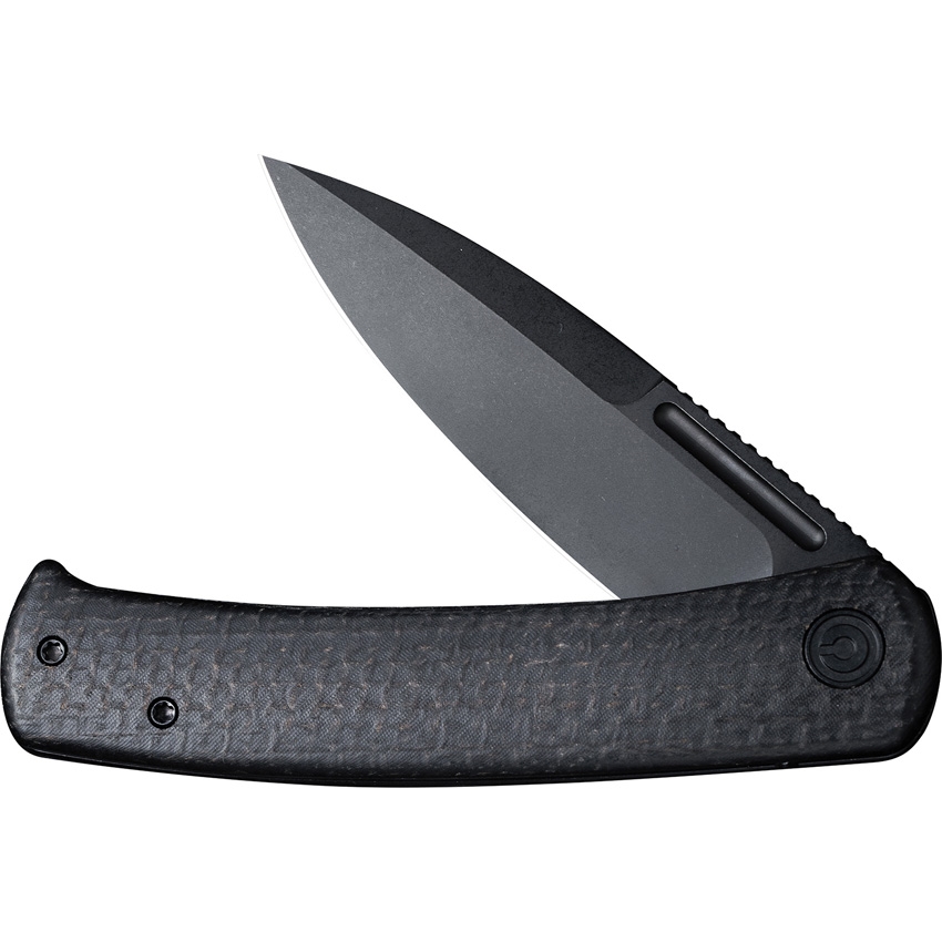 CIVIVI Knives, Cetos Flipper Knife,  Black Stonewashed Blade, Micarta Handles.  - 1