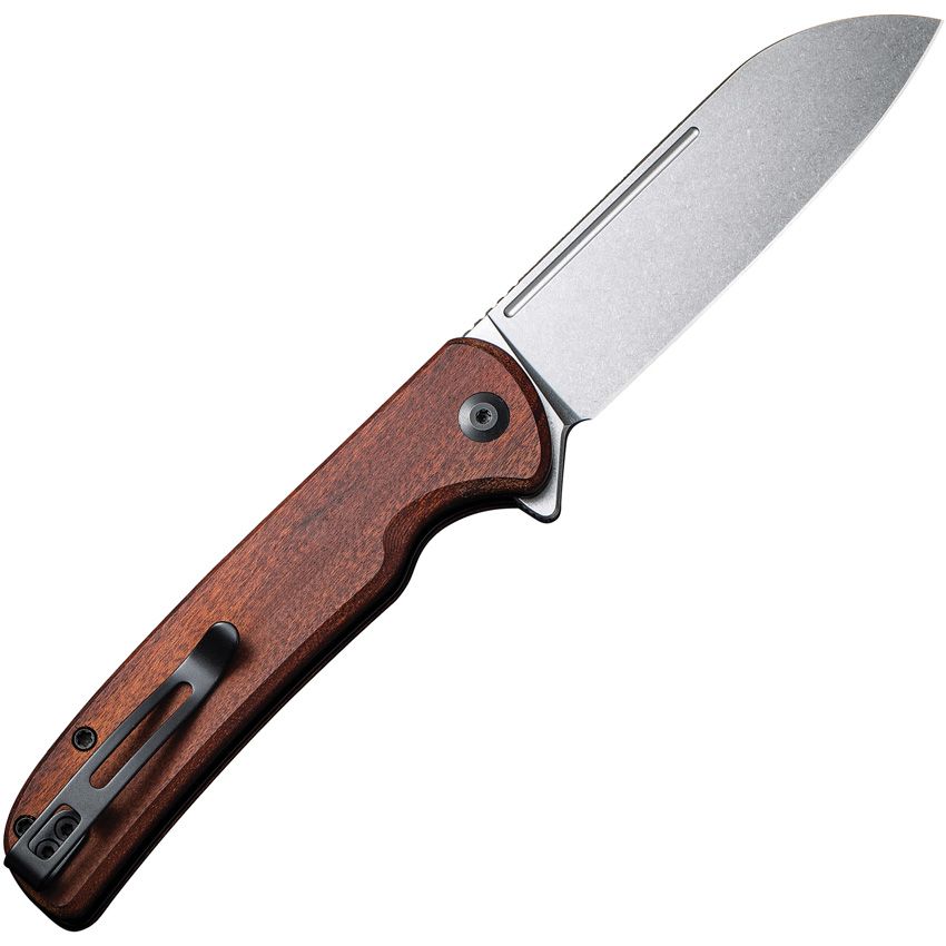 CIVIVI Chevalier Flipper And Button Lock Knife Wood Handle - 4