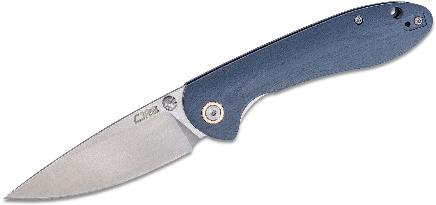 CJRB, Feldspar, Linerlock, Blue-Gray contoured Handle.  - 5