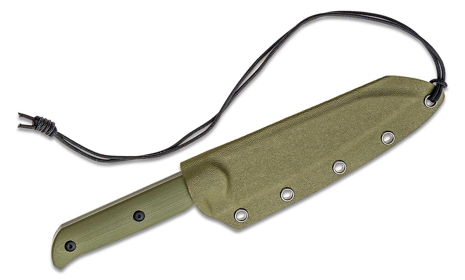 CJRB Cutlery, Silax, AR-RPM9 POWDER STEEL BLACK BLADE, OD GREEN G10 HANDLE FIXED BLADE  - 3