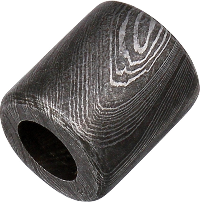 Beads, Damascus Steel Bead Straight Barrel