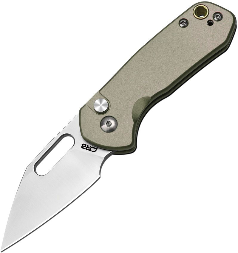 CJRB MINI PYRITE AR-RPM9 POWDER STEEL BLADE , GREEN ALUMINIUM HANDLE - 5