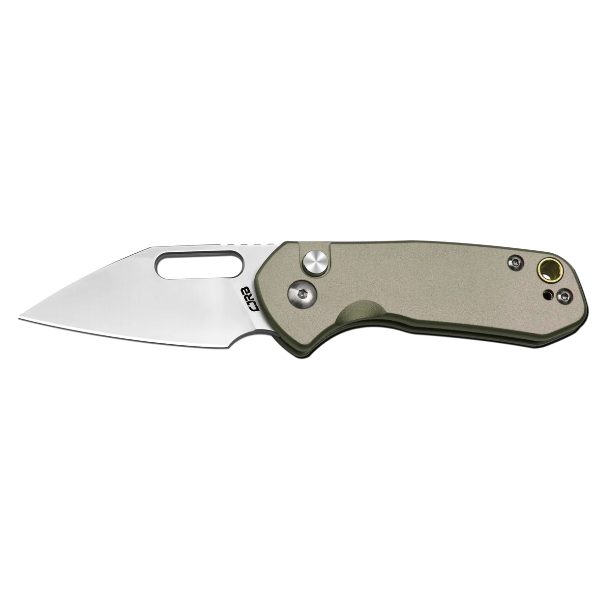 CJRB MINI PYRITE AR-RPM9 POWDER STEEL BLADE , GREEN ALUMINIUM HANDLE - 4