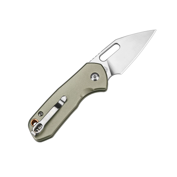 CJRB MINI PYRITE AR-RPM9 POWDER STEEL BLADE , GREEN ALUMINIUM HANDLE - 2