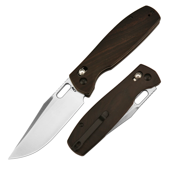 CJRB PRADO J1936 AR-RPM9 STEEL BLADE, ROSEWOOD HANDLE CROSSBAR LOCK FOLDING KNIVES - 5