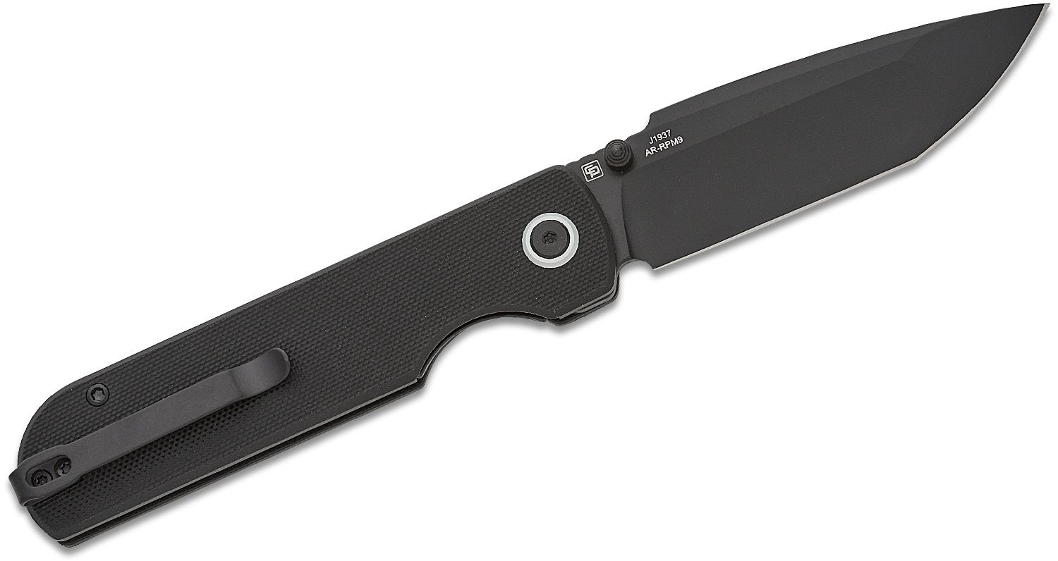 CJRB NOVA J1937 AR-RPM9 BLACK STEEL BLADE, BLACK G10 HANDLE - 3