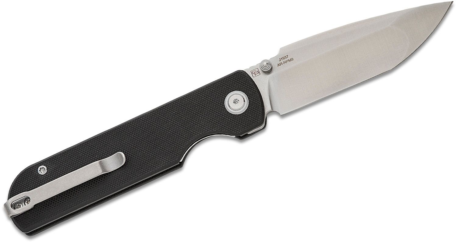 CJRB NOVA J1937 AR-RPM9 STEEL BLADE, BLACK G10 HANDLE - 3