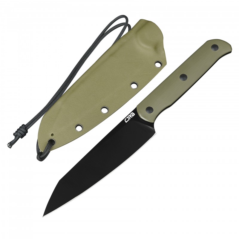 CJRB Cutlery, Silax, AR-RPM9 POWDER STEEL BLACK BLADE, OD GREEN G10 HANDLE FIXED BLADE  - 5