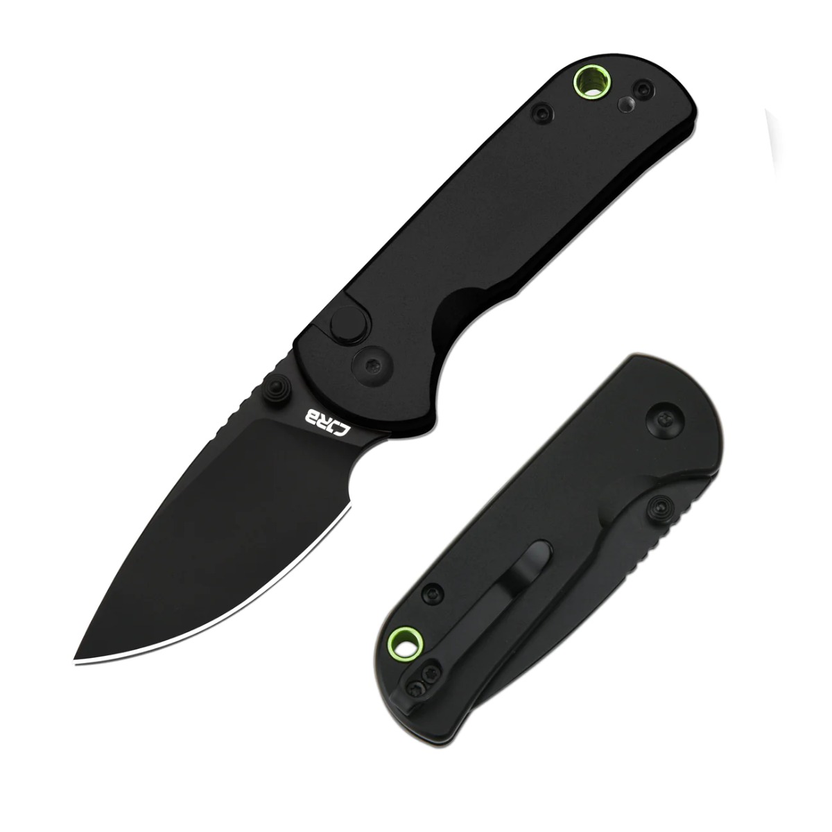 CJRB Cutlery, MICA, AR-RPM9 BLACK POWDER STEEL BLADE, BLACK ALUMINIUM HANDLE FOLDING KNIVES - 1