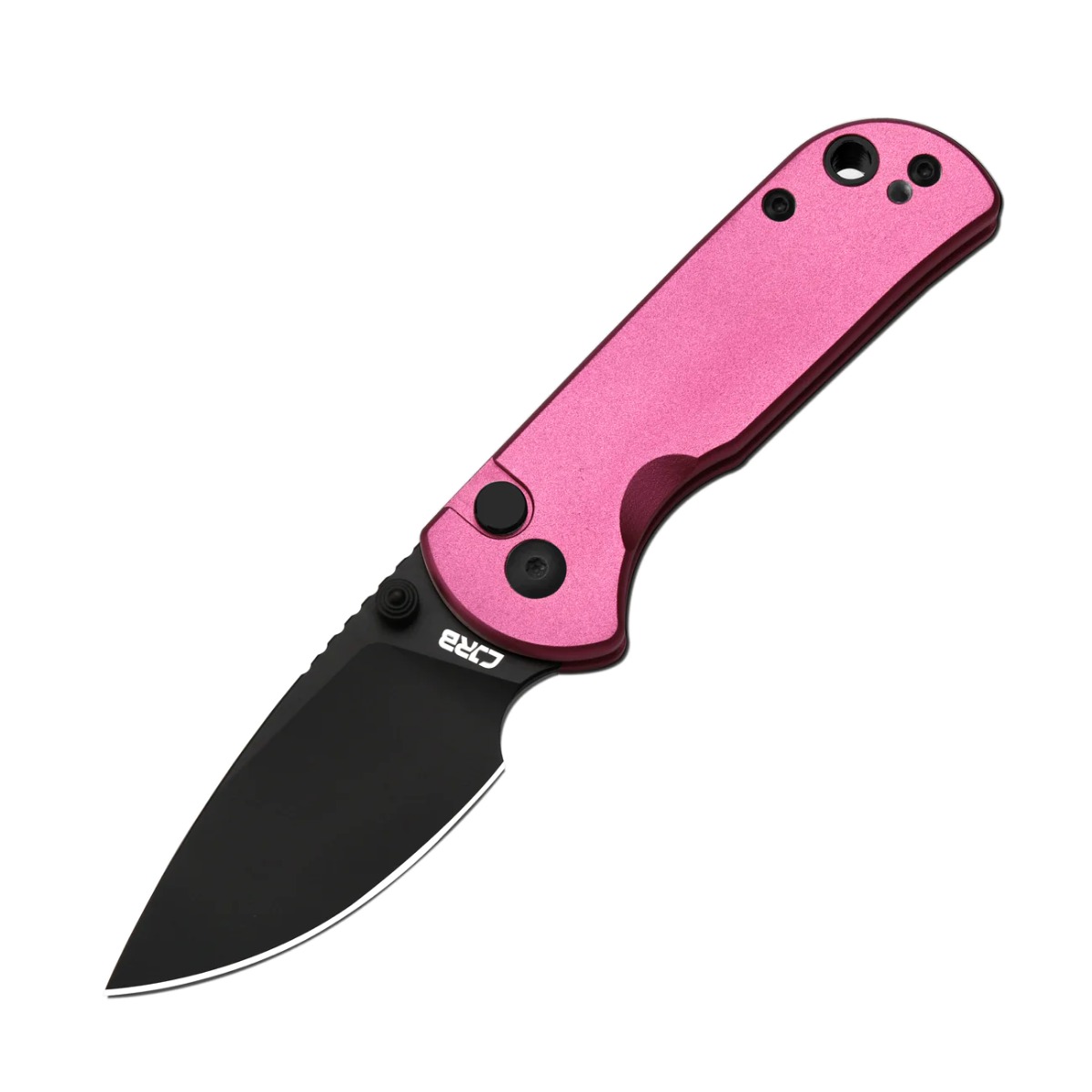 CJRB Cutlery, MICA, AR-RPM9 BLACK POWDER STEEL BLADE, PINK ALUMINIUM HANDLE FOLDING KNIVES