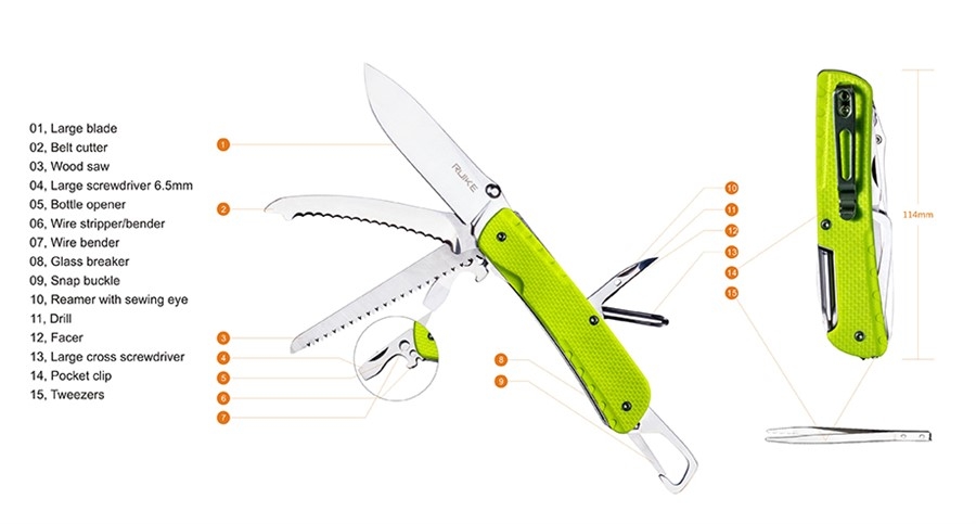 Ruike,  MultiTool, Trekker LD43 - 1