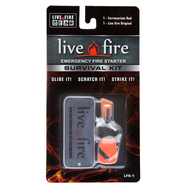 Live Fire Original, Emergency Firestarter, Survival Kit - 7