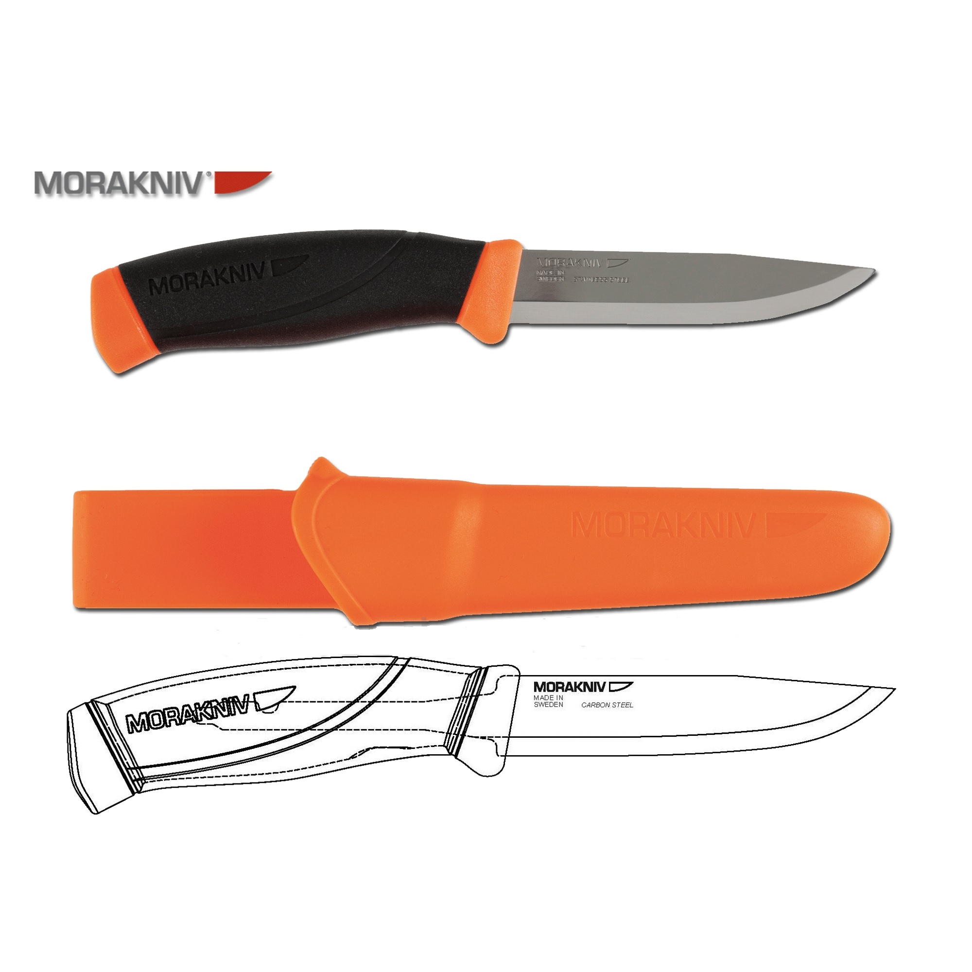 Morakniv, Companion Heavy Duty F, Orange - 1