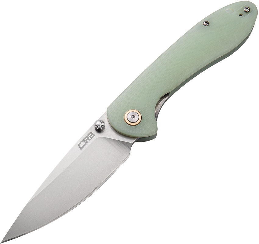 CJRB, Feldspar, Linerlock, Jade, contoured Handle.  - 5