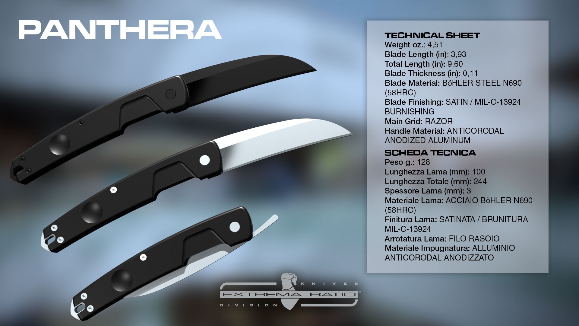 Extrema Ratio, Panthera Black, discontinued item - 2