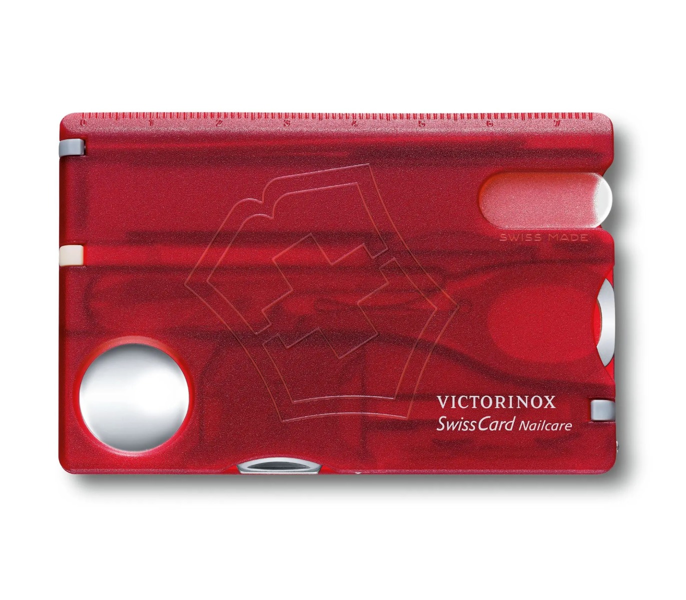 Victorinox, Swiss Card, Nail Care, Transp. Red, 13 Fct - 4