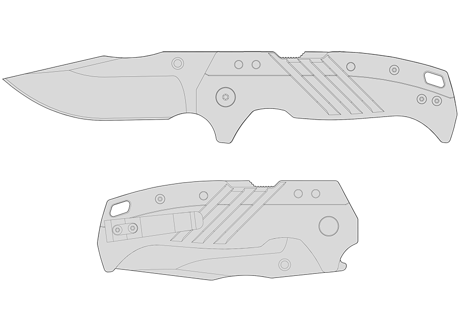 Cold Steel, 3.5" ENGAGE (S35VN) , Atlas Lock - 4