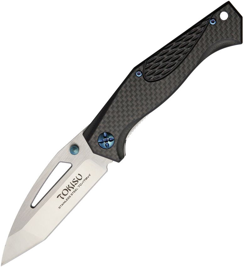 Tokisu, Pocketknife 9 cm, Tanto, G10/Carbon Fiber Handle  - 3